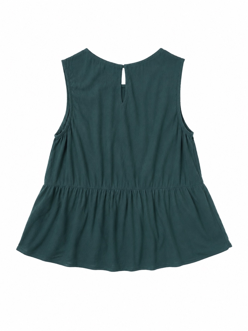 Madewell Women’s Small Dark Green Sleeveless Peplum Blouse Top - Picture 3 of 6